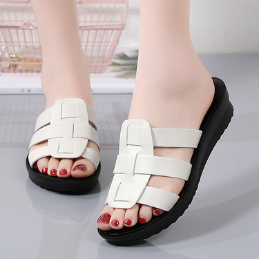 Large Size Flat Bottom Women's Slippers Fashionable Soft Bottom